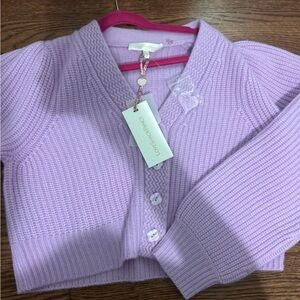 NWT loveshackfancy purple sweater